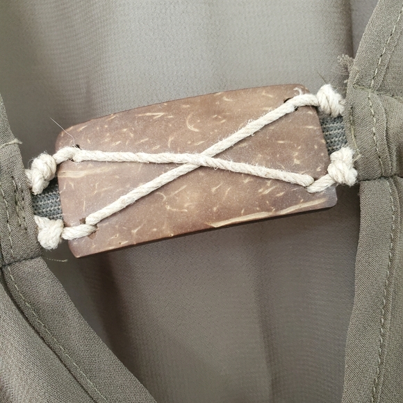 Olive Sheer Cover Up - Picture 4 of 5